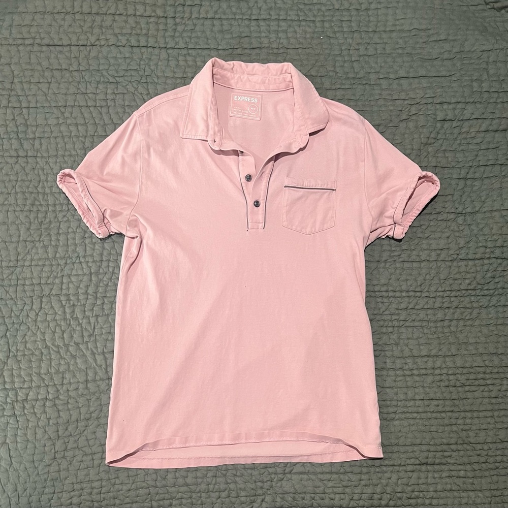 Express Stretch Moisture Wicking Polo - Pink